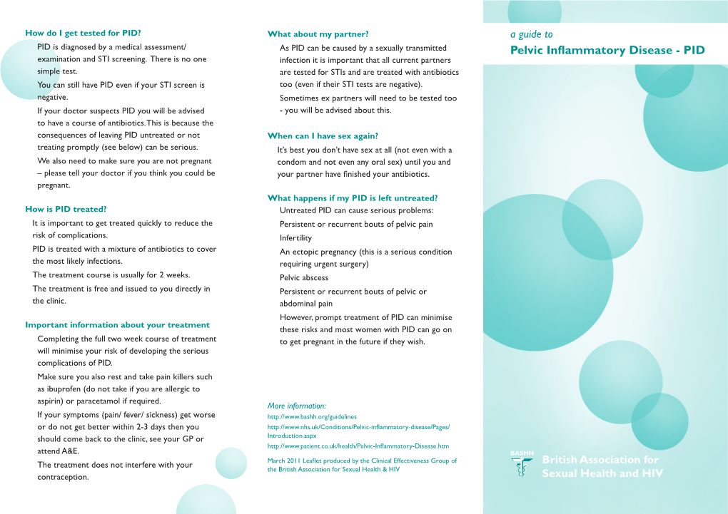 Pelvic Inflammatory Disease -PID Examination and STI Screening