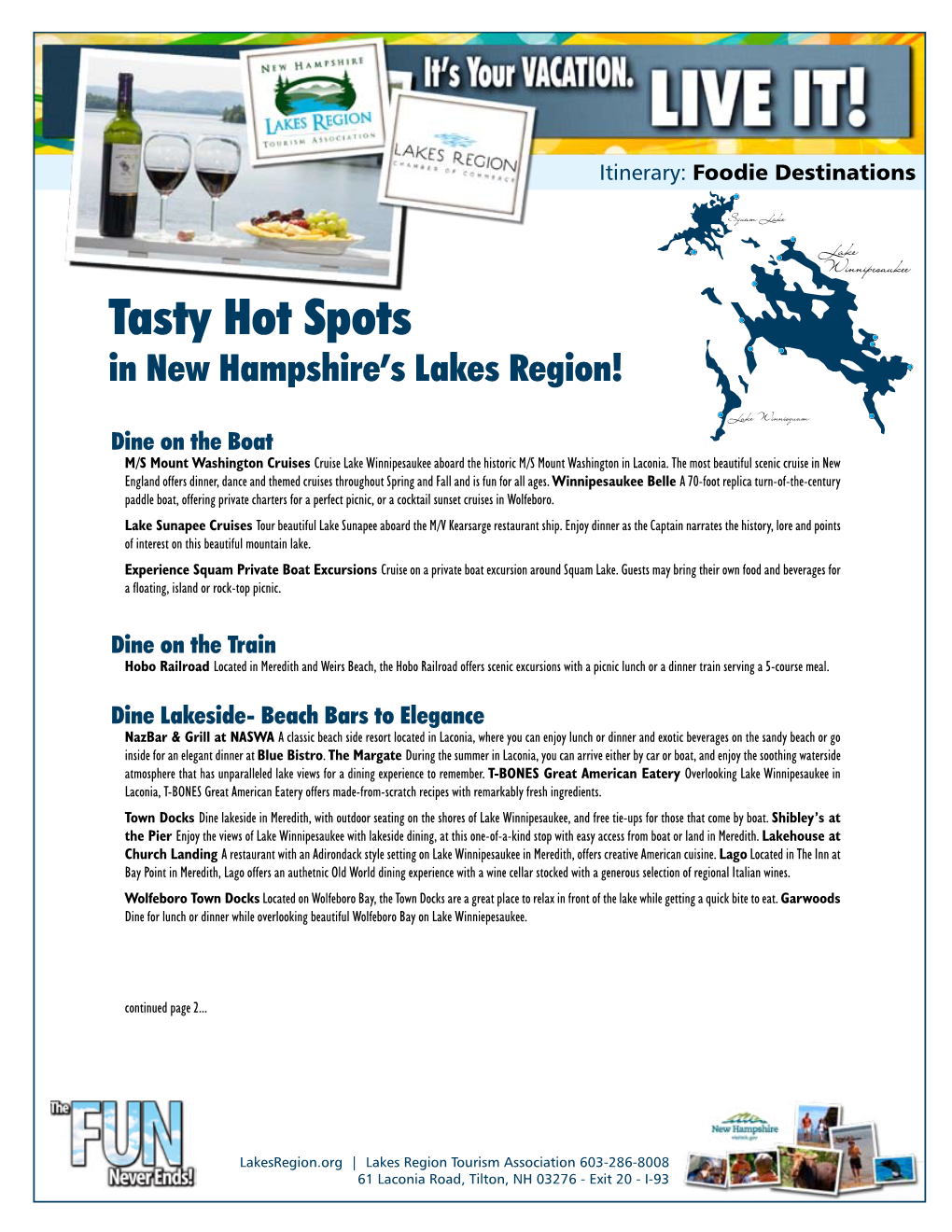 Tasty Hot Spots in New Hampshire’S Lakes Region!