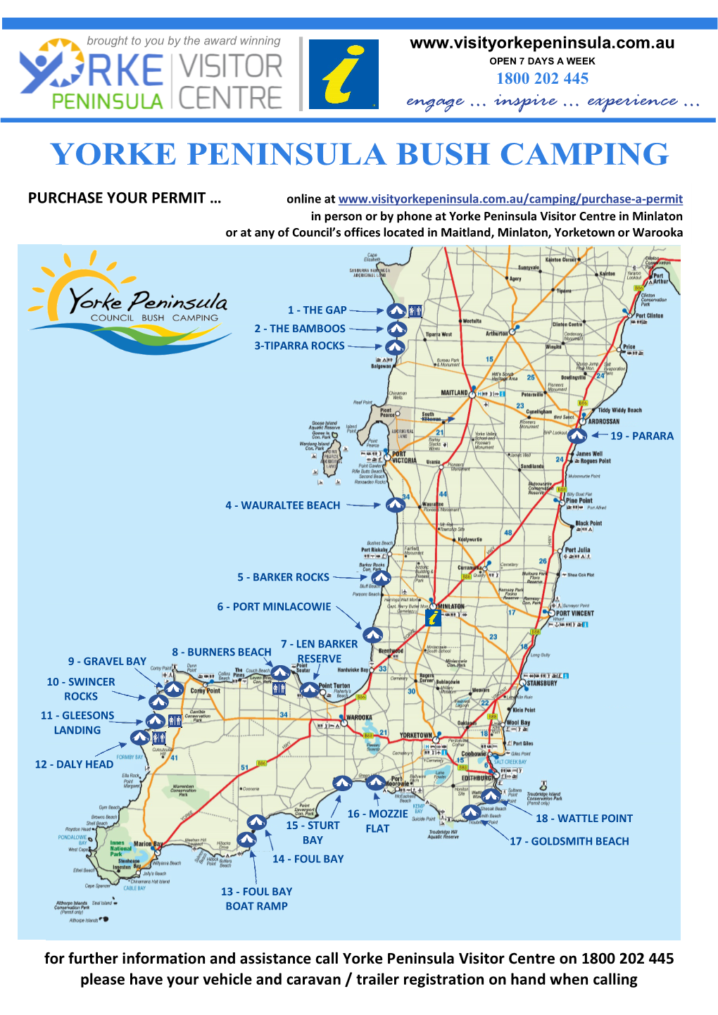 Camping on Yorke Peninsula Information Sheet