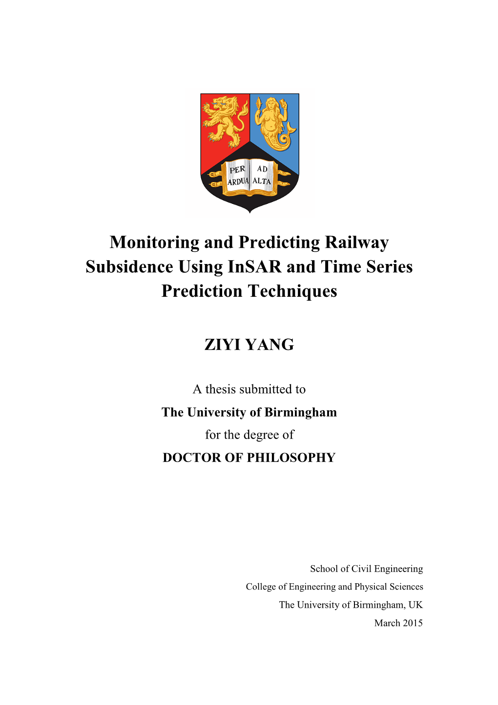 Monitoring and Predicting Railway Subsidence Using Insar and Time Series Prediction Techniques