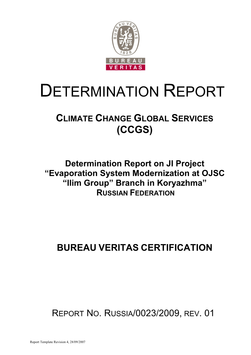 Determination Report