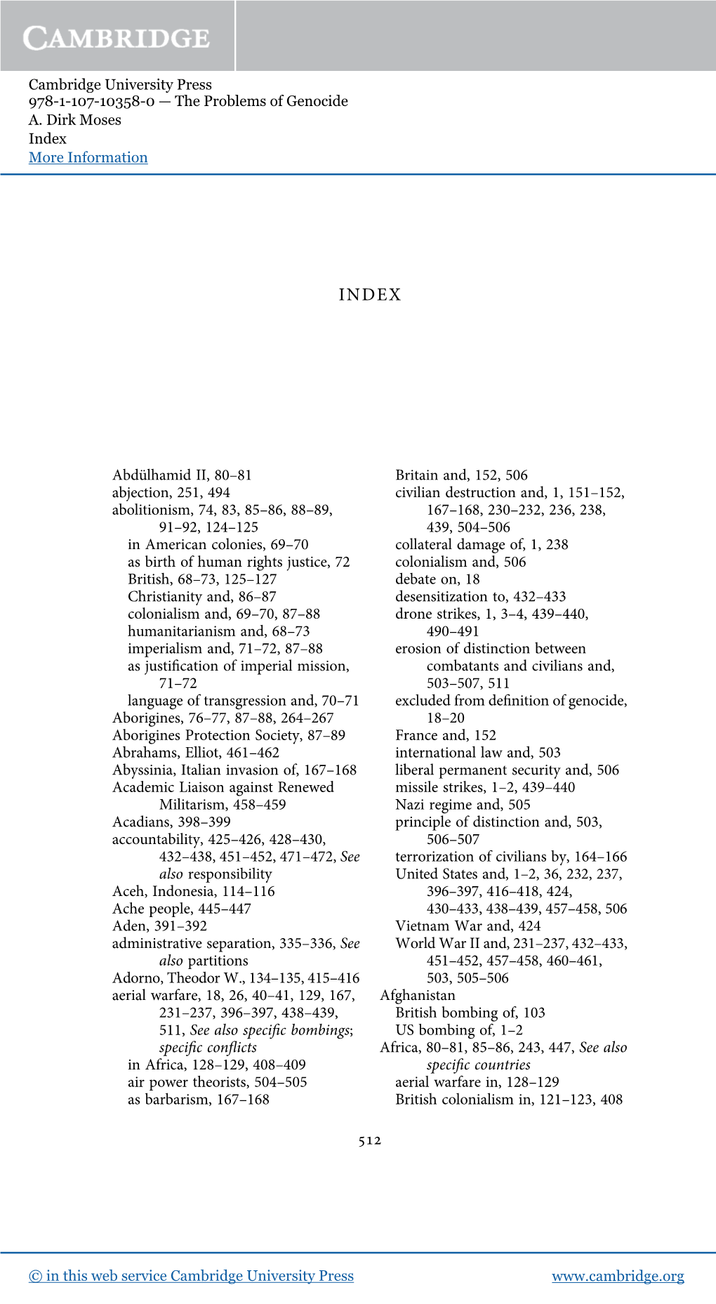 Abdülhamid II, 80–81 Abjection, 251, 494 Abolitionism, 74, 83, 85