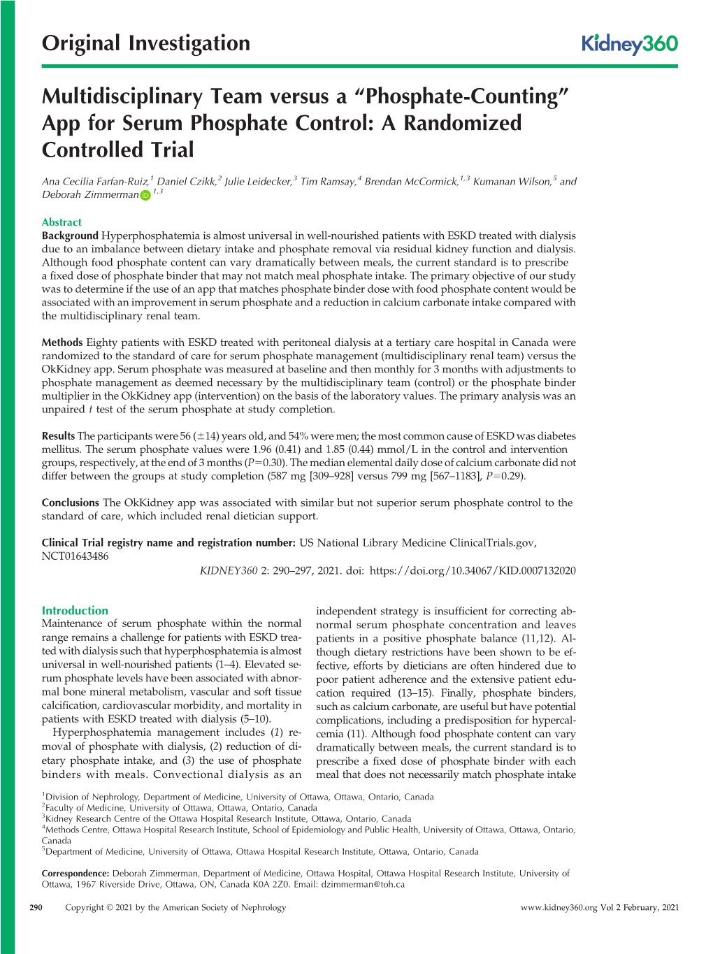 App for Serum Phosphate Control: a Randomized Controlled Trial