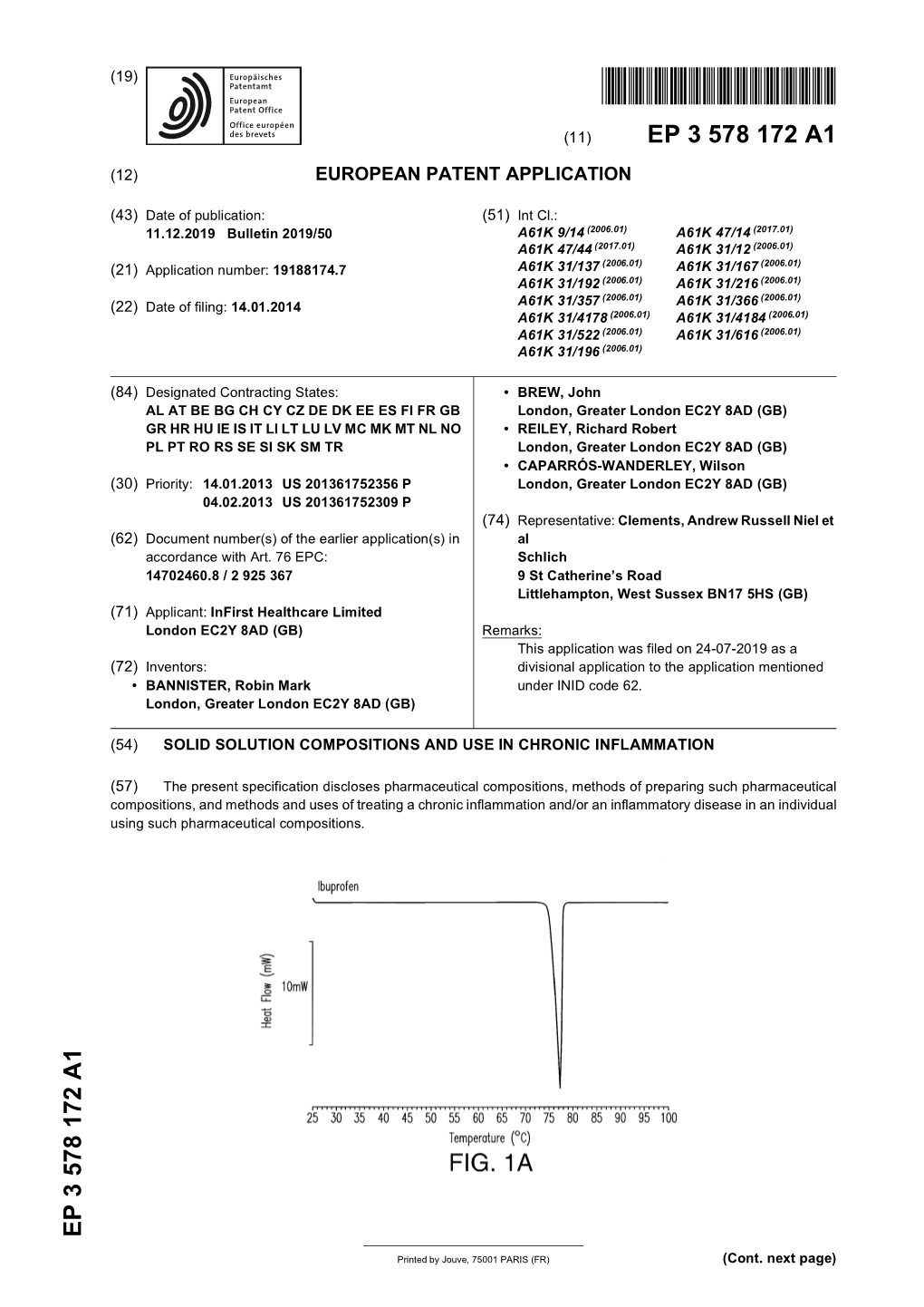 Solid Solution Compositions and Use in Chronic Inflammation