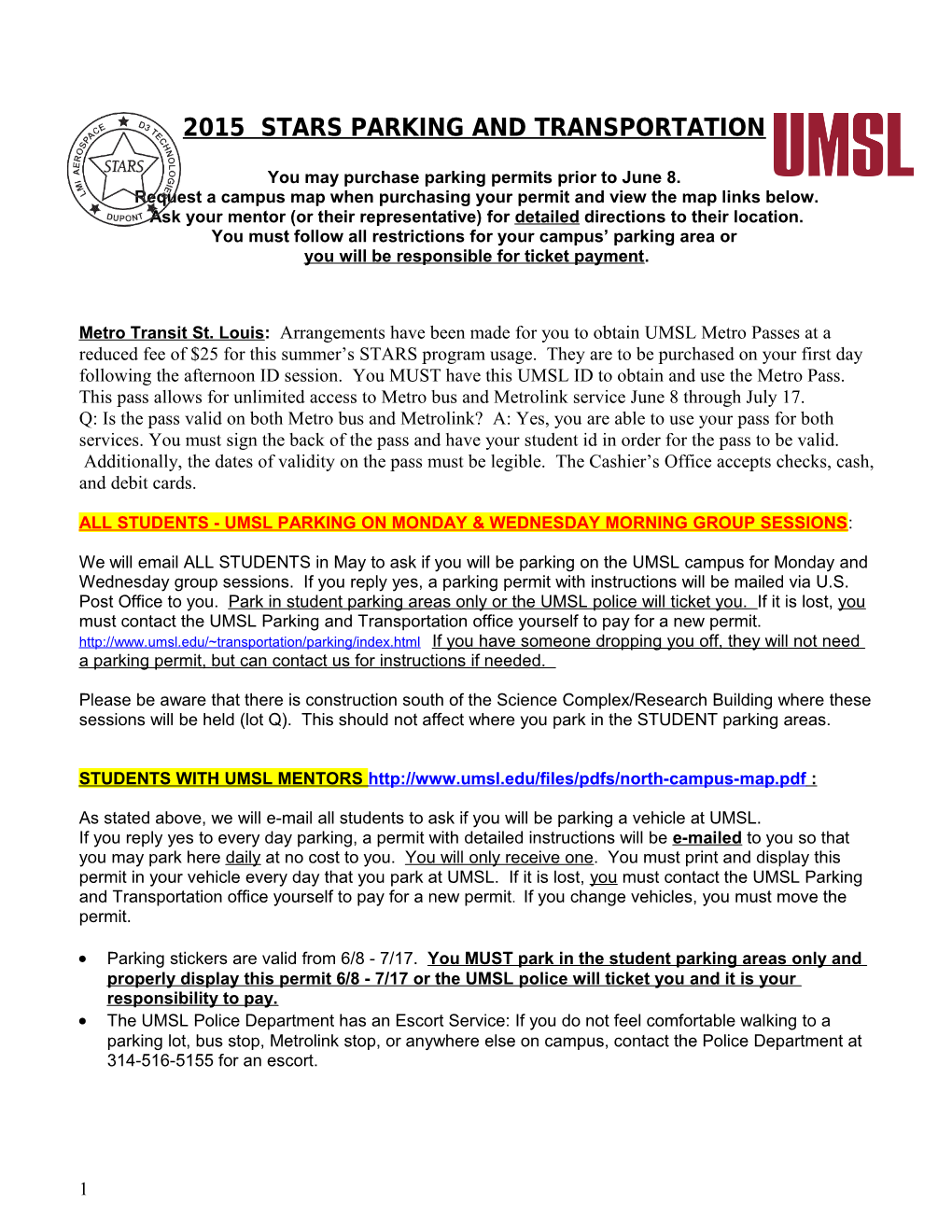 You May Purchase Parking Permits Prior to June 8