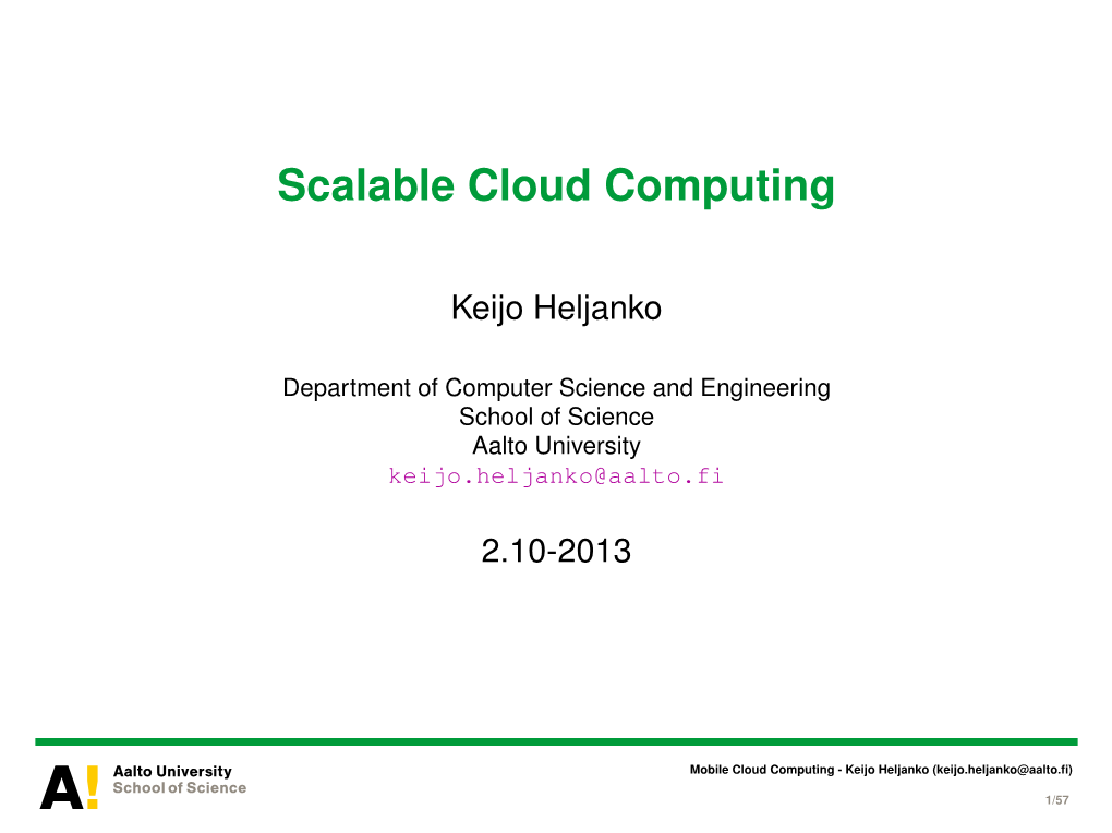 Scalable Cloud Computing