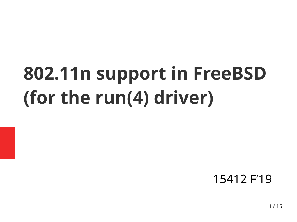 802.11N Support in Freebsd (For the Run(4) Driver)