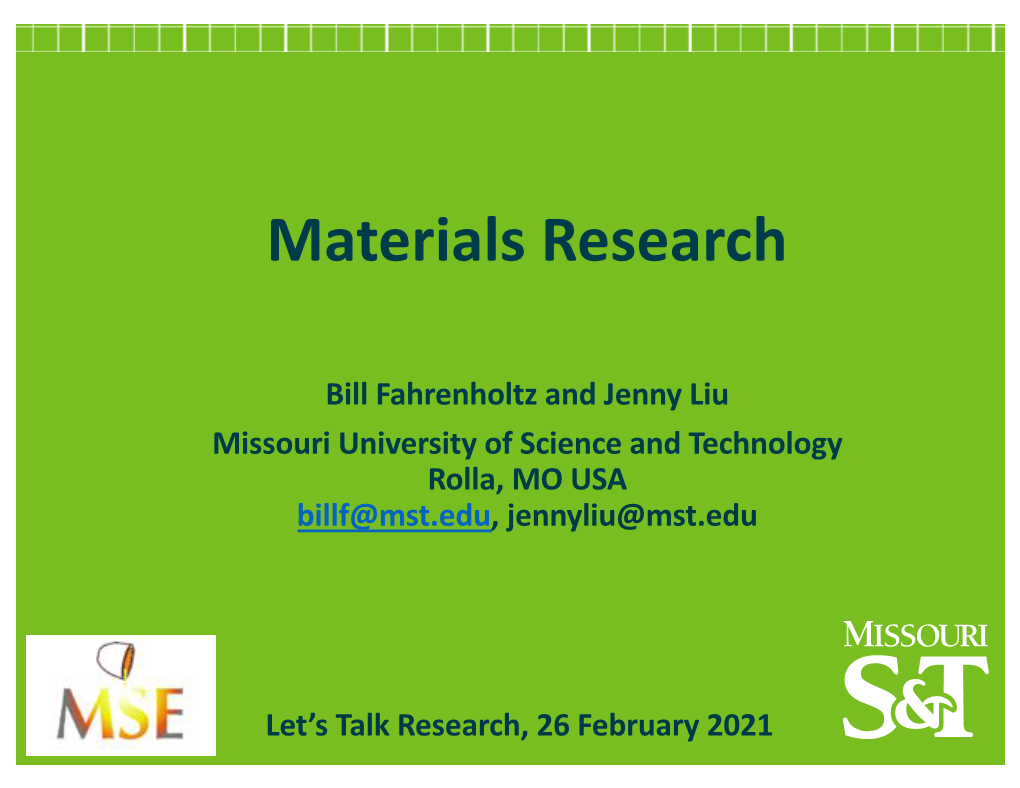 Materials Research