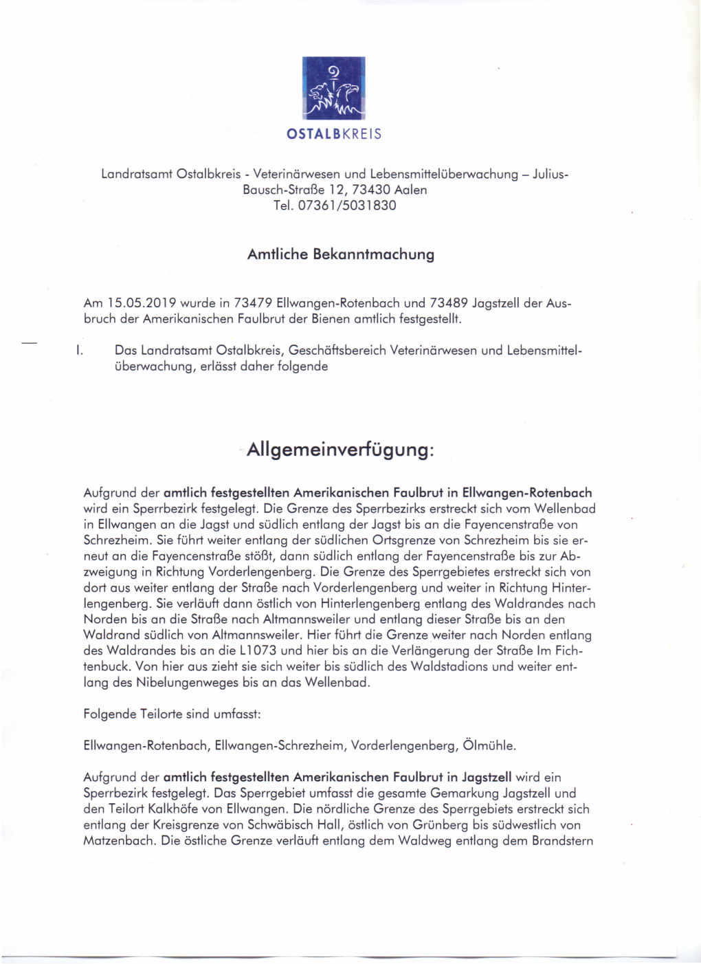 Allgemeinverfügung