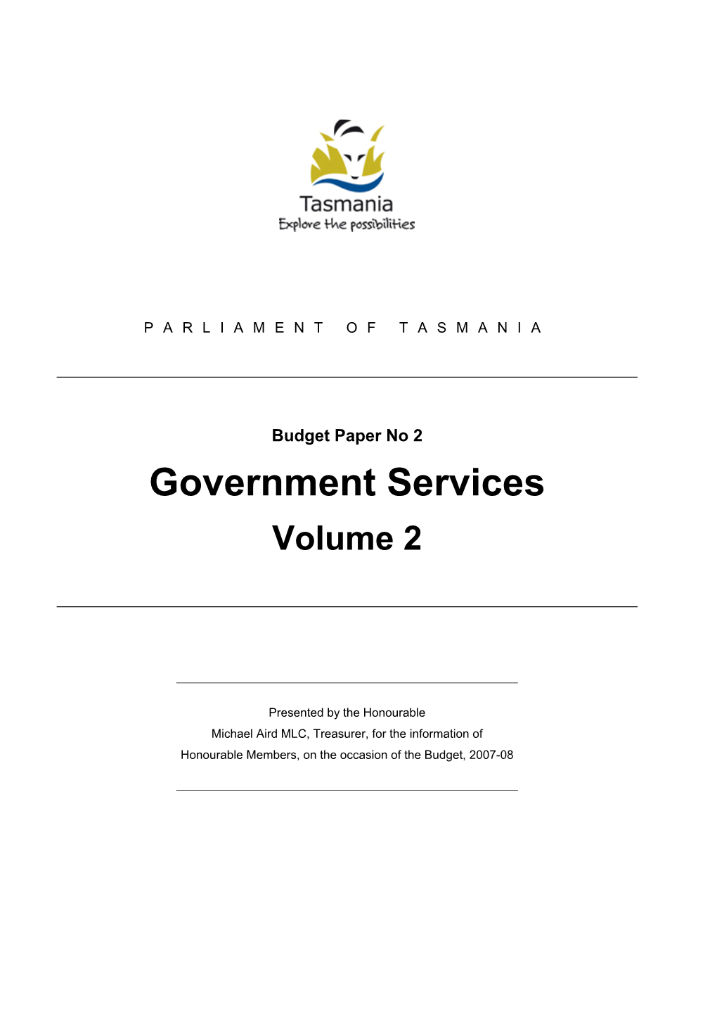 Government Services Volume 2