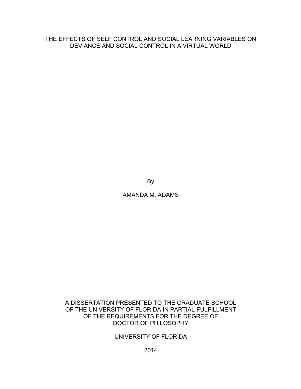 University of Florida Thesis Or Dissertation Formatting