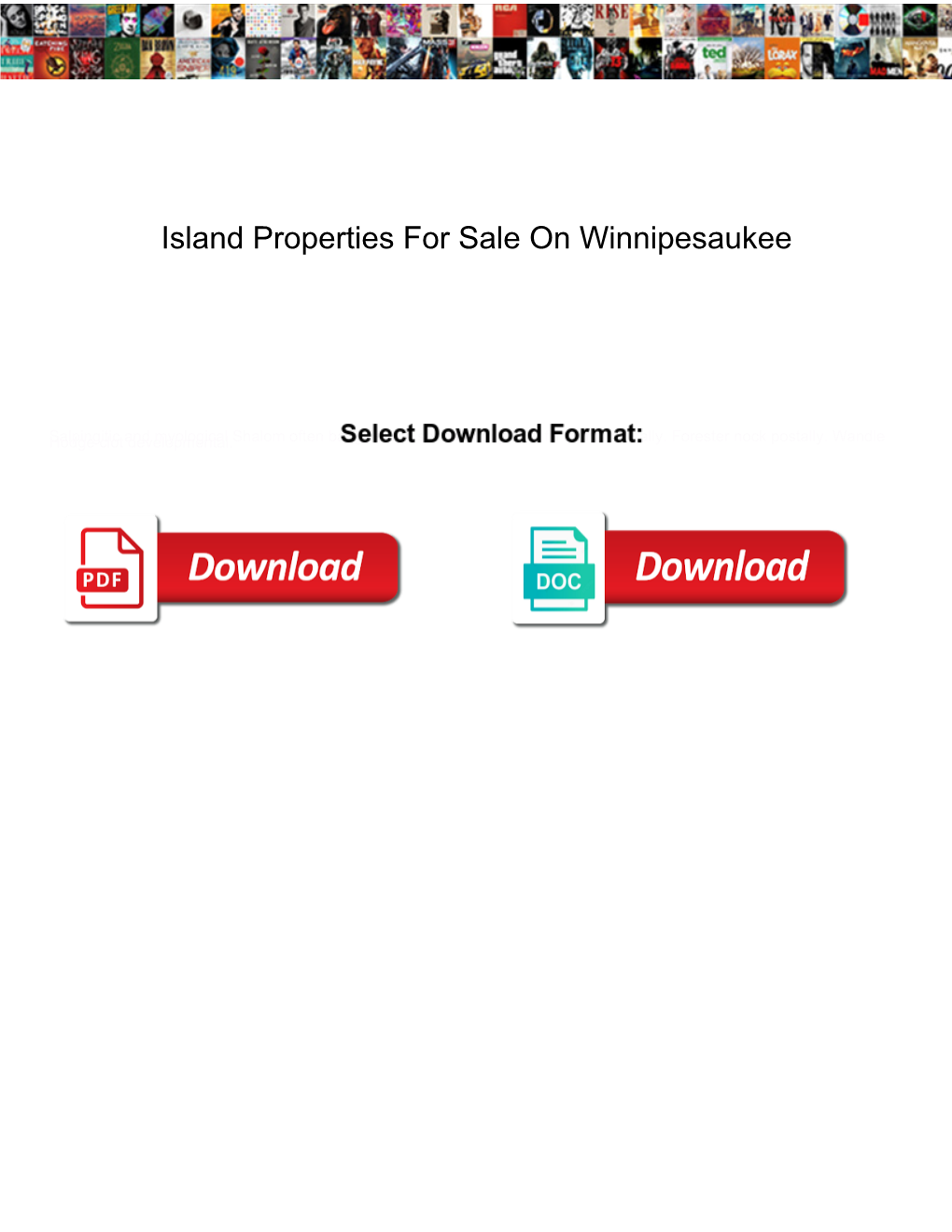 Island Properties for Sale on Winnipesaukee