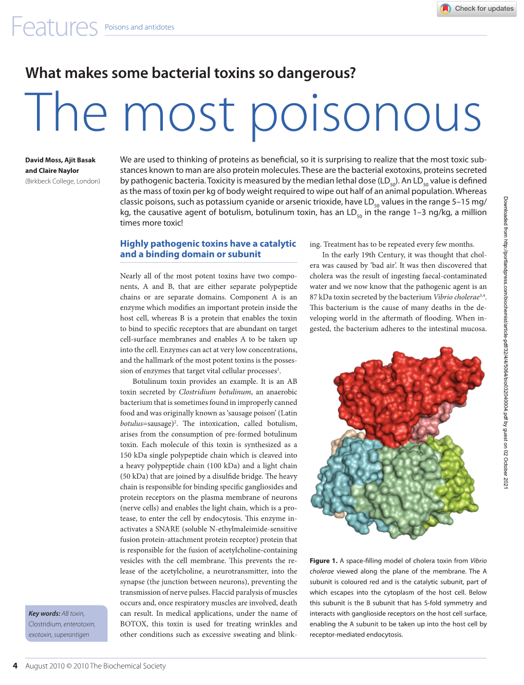 What Makes Some Bacterial Toxins So Dangerous? the Most Poisonous Substances Known