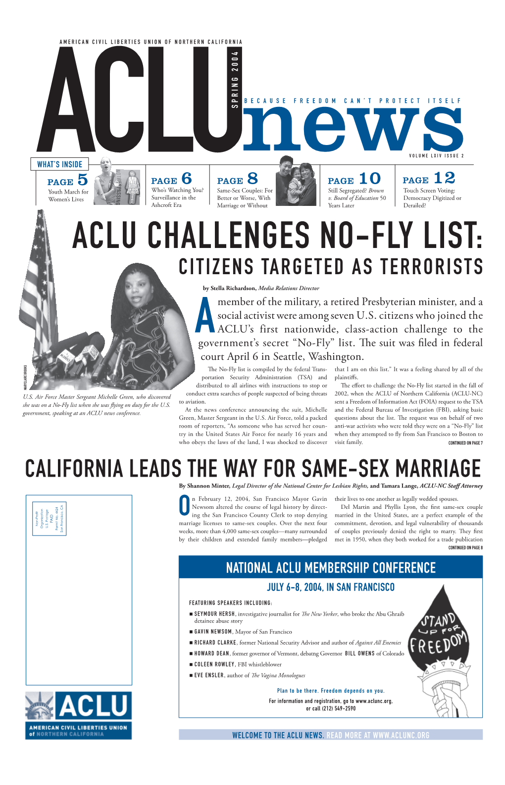 Spring 2004 ACLU News