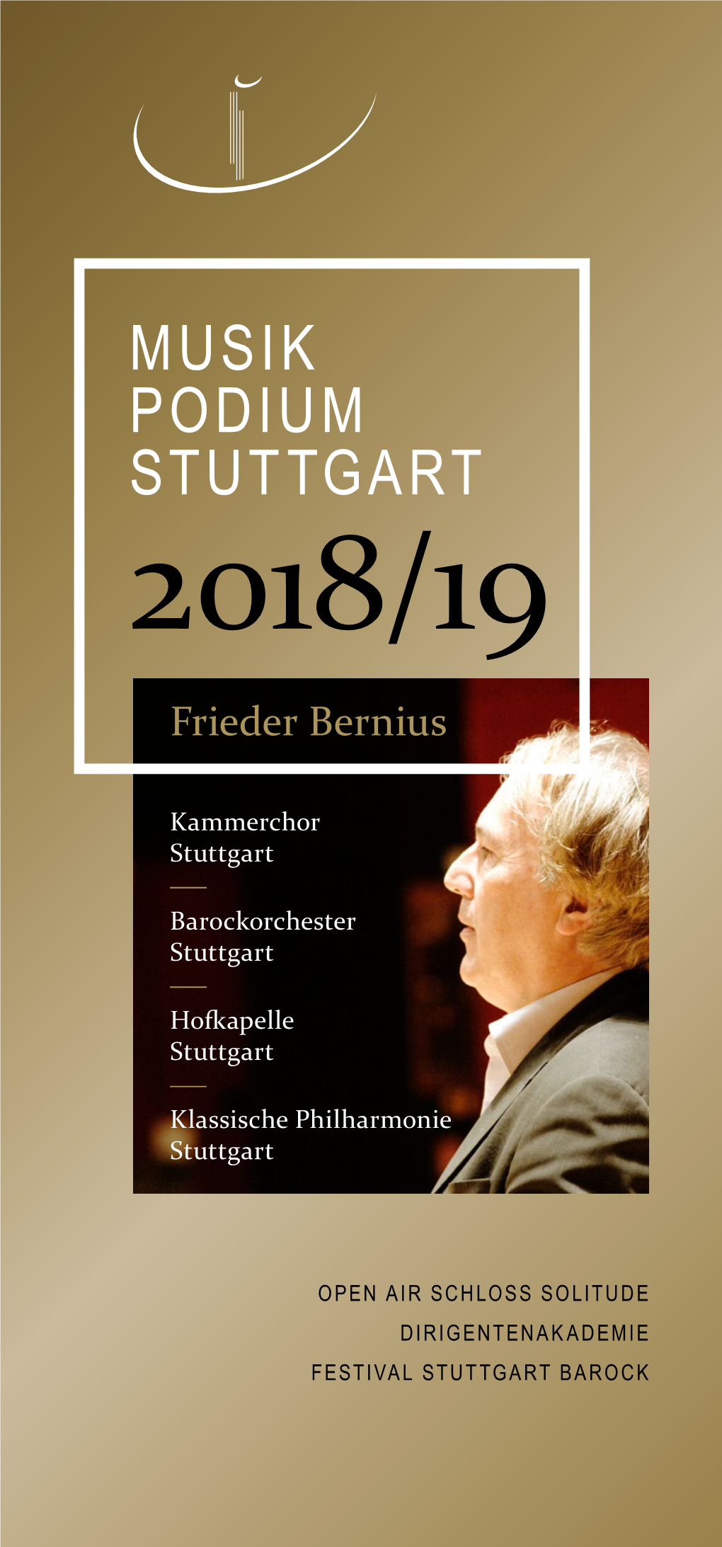 MUSIK PODIUM STUTTGART 2018/19 Frieder Bernius