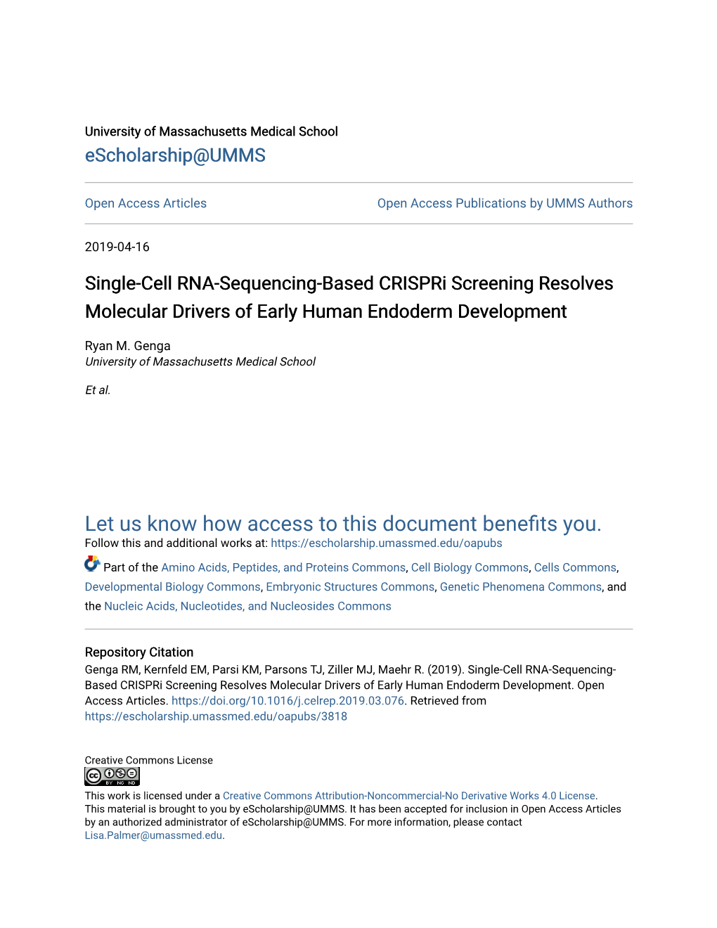 Single-Cell RNA-Sequencing-Based Crispri Screening Resolves Molecular Drivers of Early Human Endoderm Development