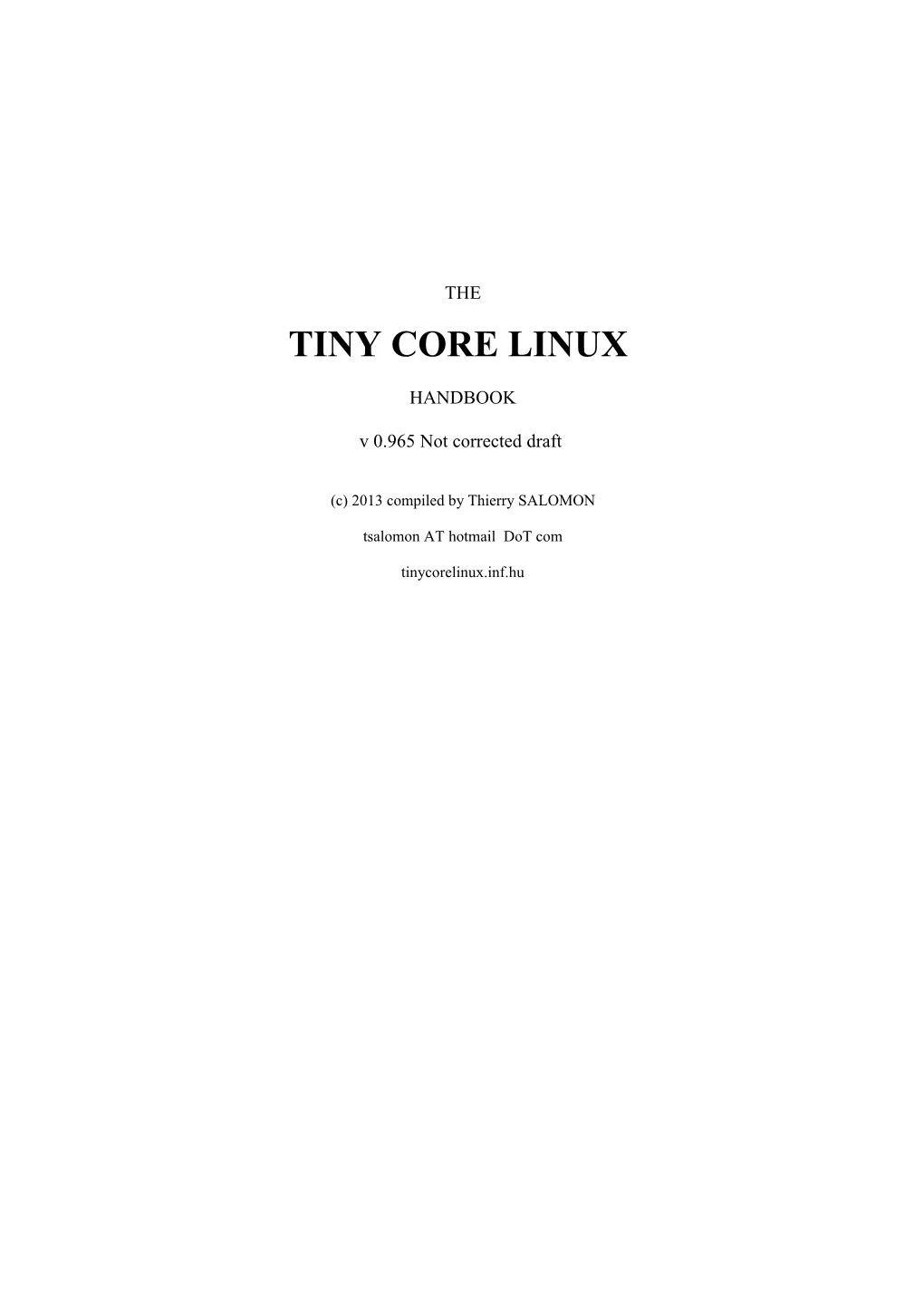 Tiny Core Linux
