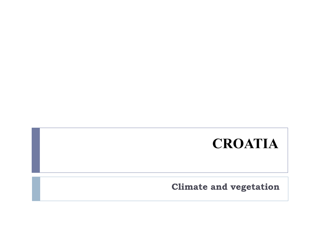 Vegetation FORESTS