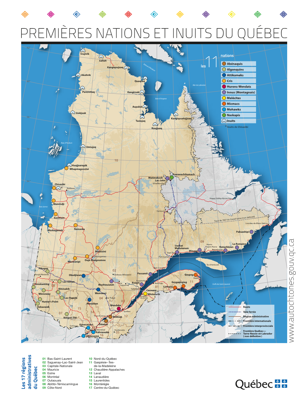 Premières Nations Et Inuits Du Québec 84 ° 82° 80° 78° 76° 74° 72° 70° 68° 66° 64° 62° 60° 58° 56° 54° 52° 62°