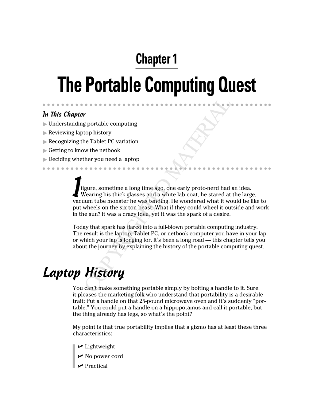 The Portable Computing Quest