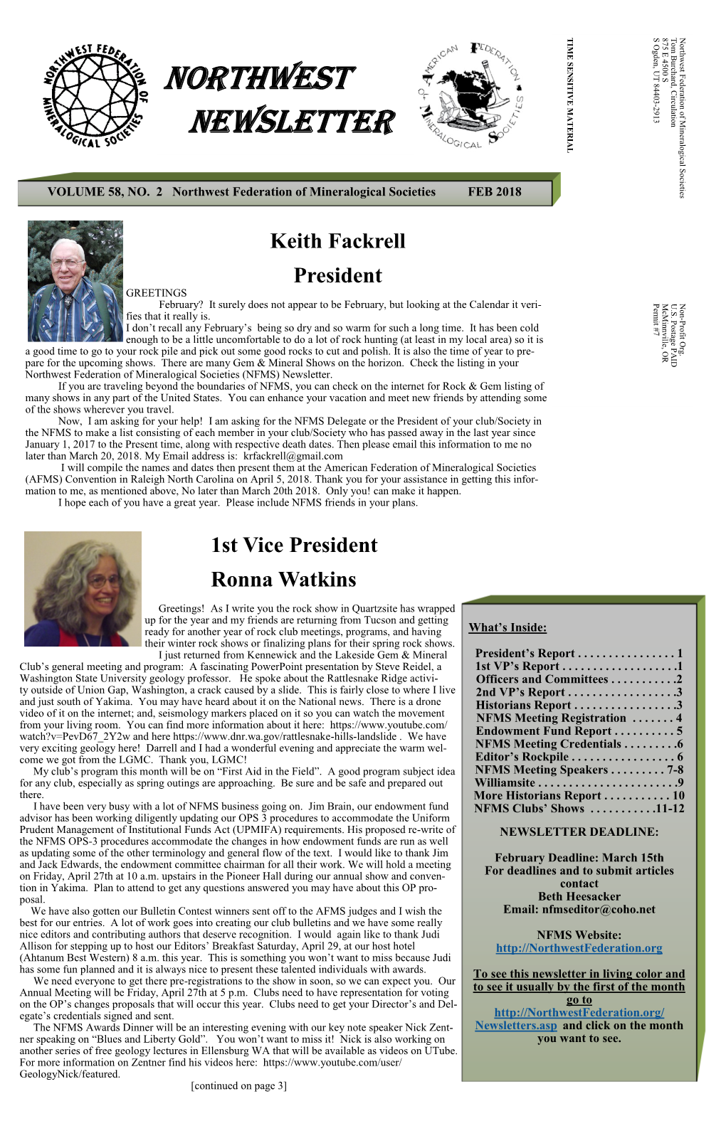 Northwest Newsletter Vol.58 No