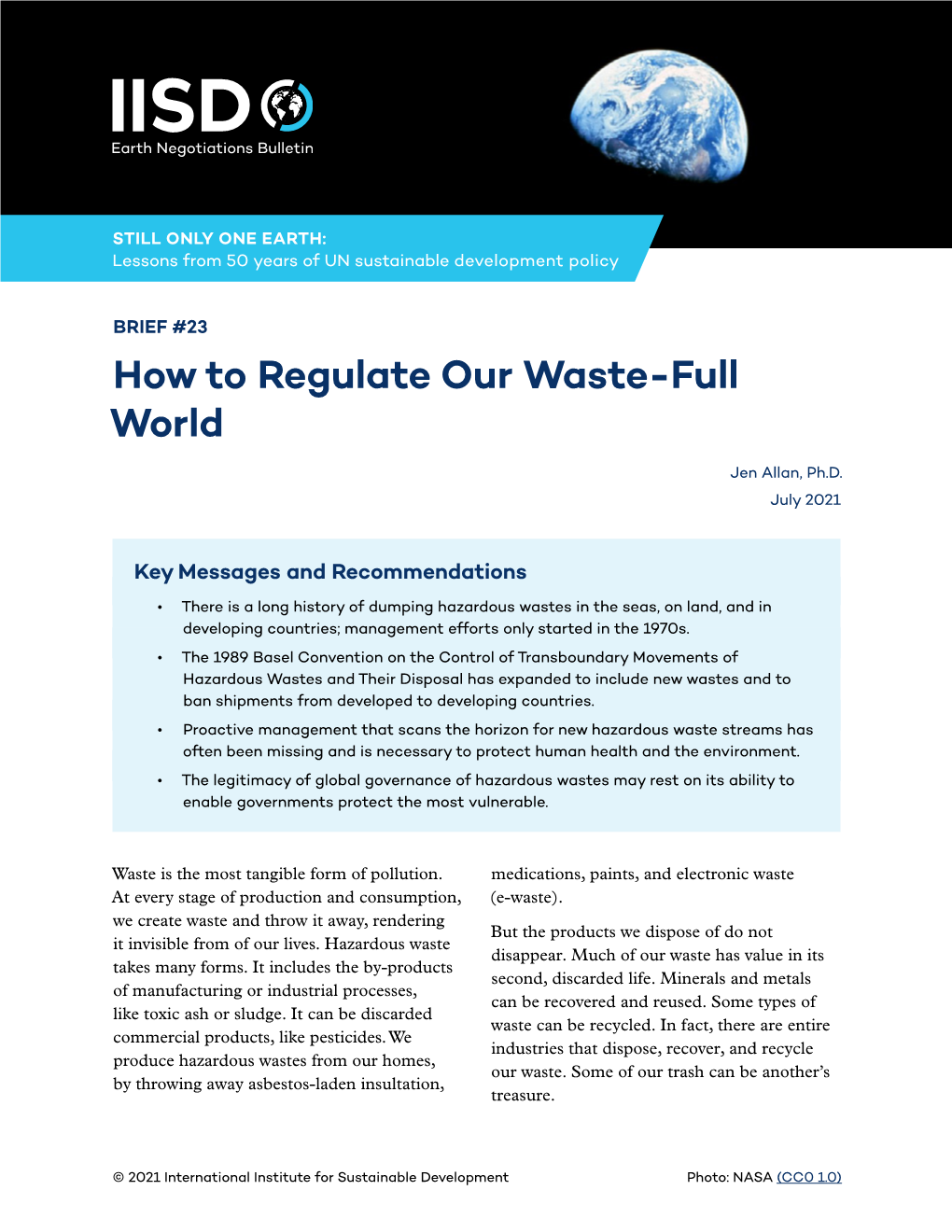 How to Regulate Our Waste-Full World