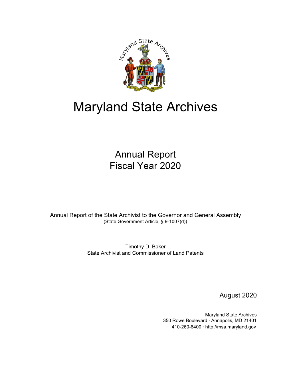 Annual Report Fiscal Year 2020