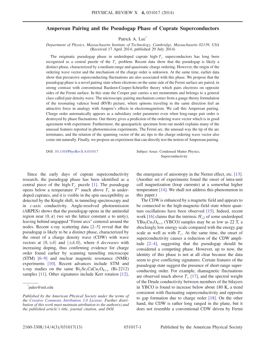 Amperean Pairing and the Pseudogap Phase of Cuprate Superconductors