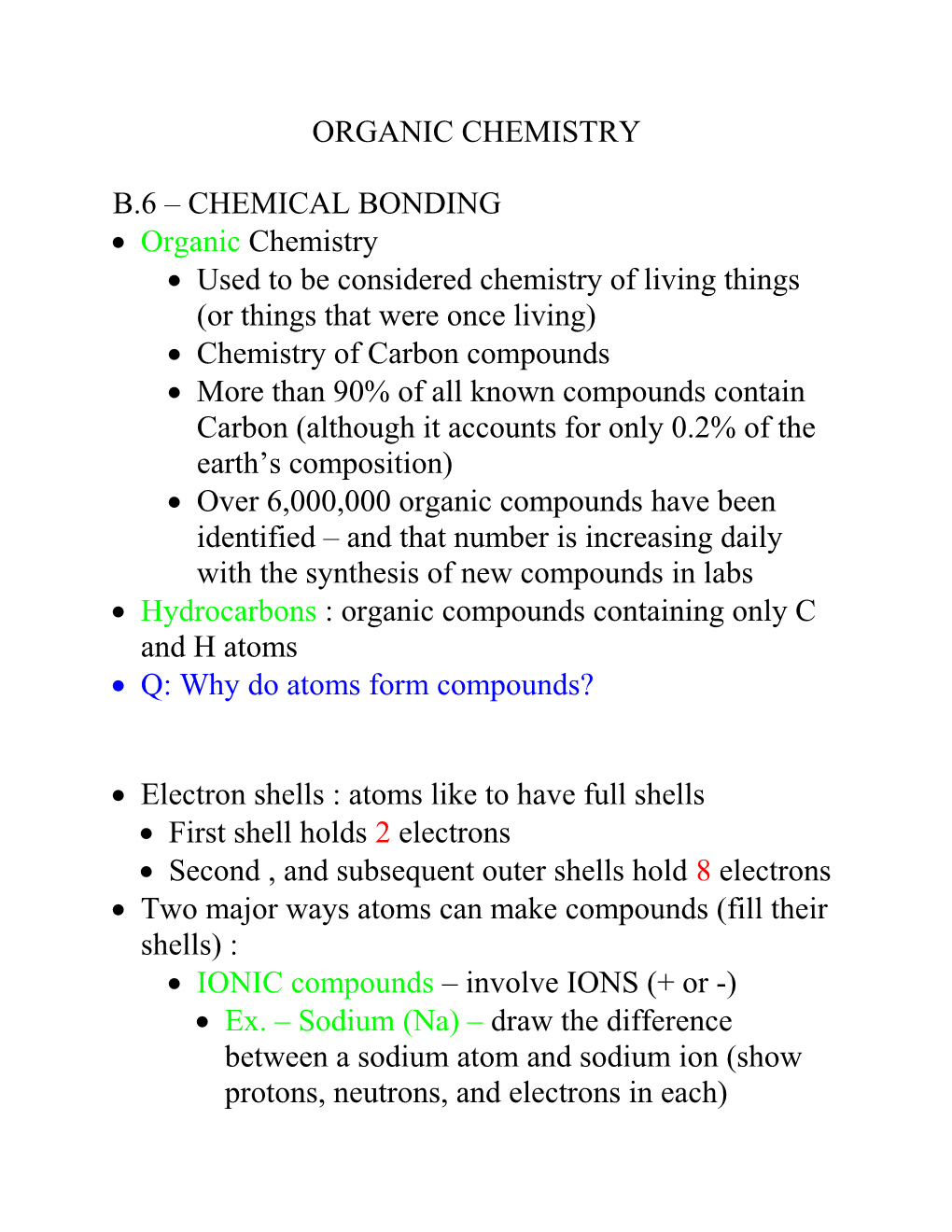 Organic Chemistry