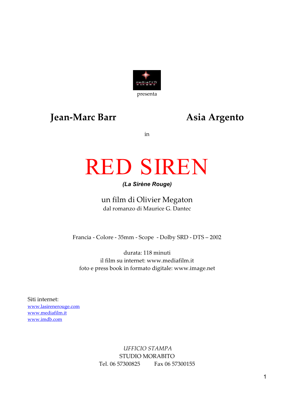 RED SIREN (La Sirène Rouge)