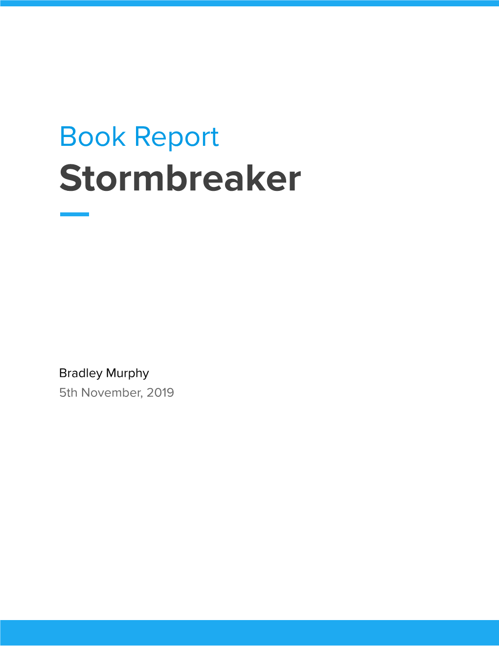 Book Report Stormbreaker