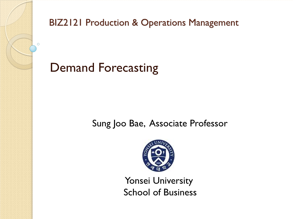 Demand Forecasting