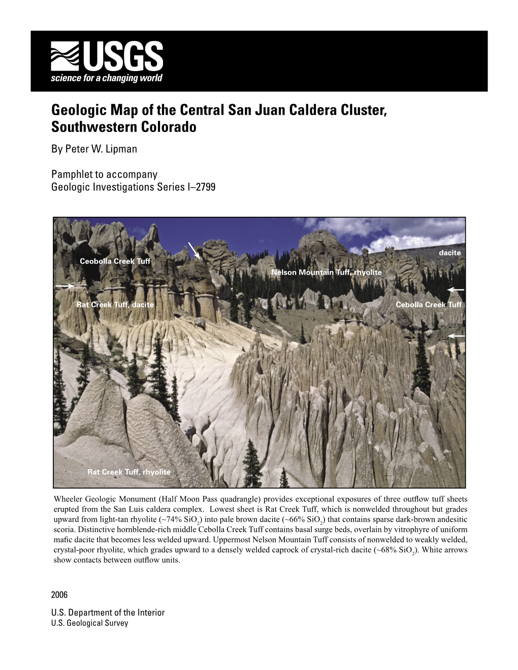 Geologic Map of the Central San Juan Caldera Cluster, Southwestern Colorado by Peter W