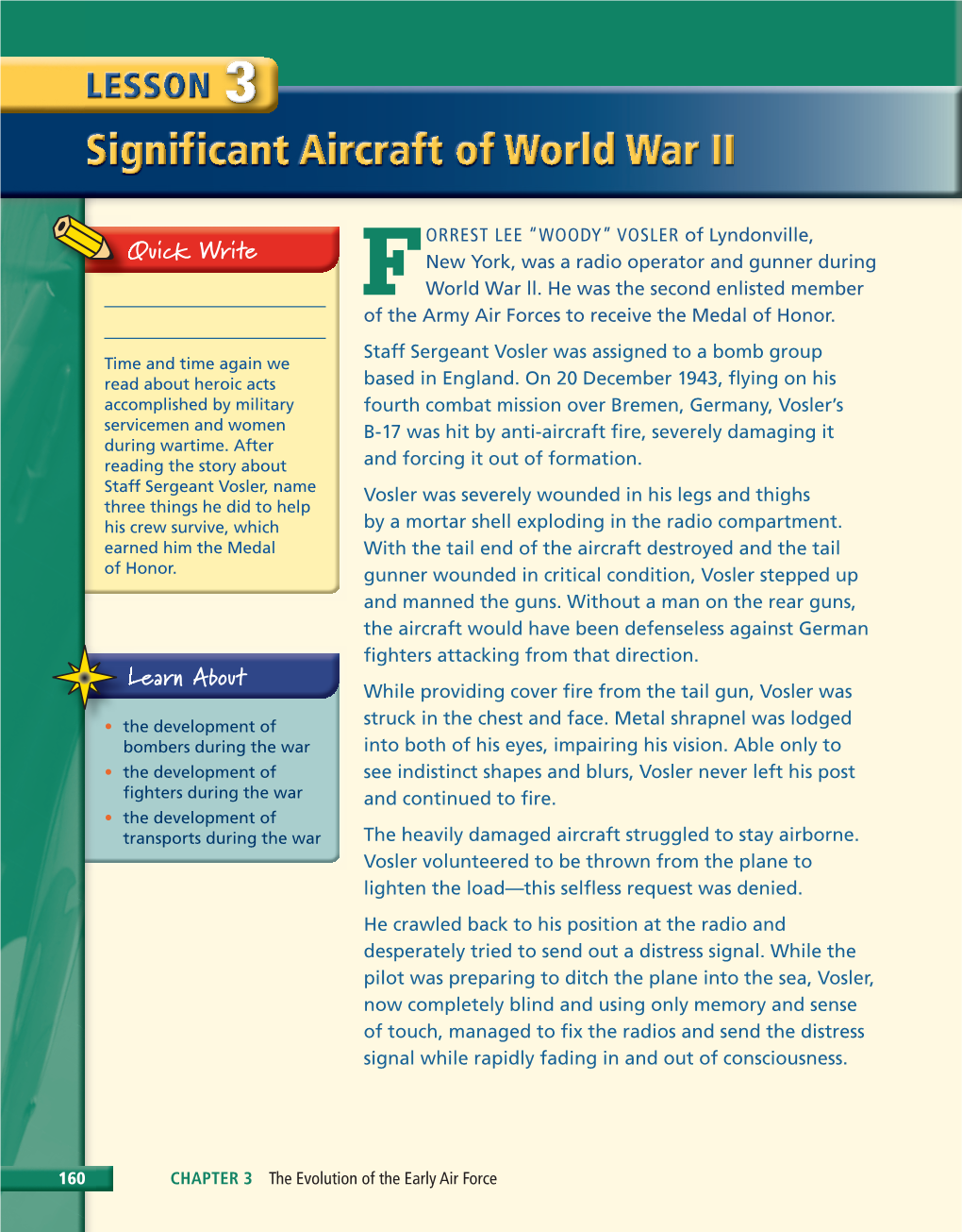 LESSON 3 Significant Aircraft of World War II