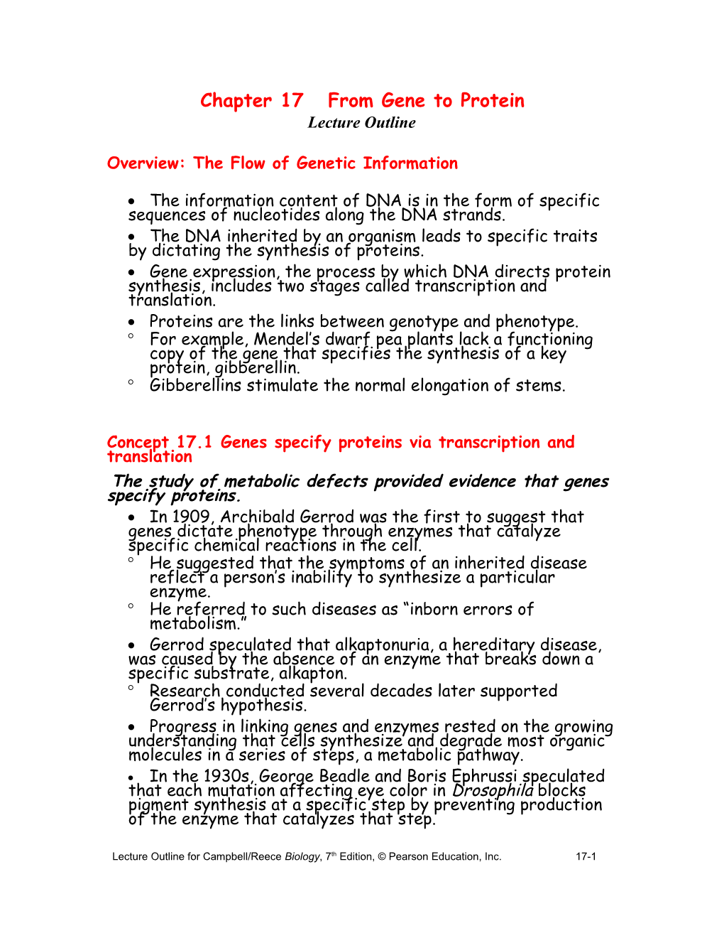 Chapter 17 from Gene to Protein