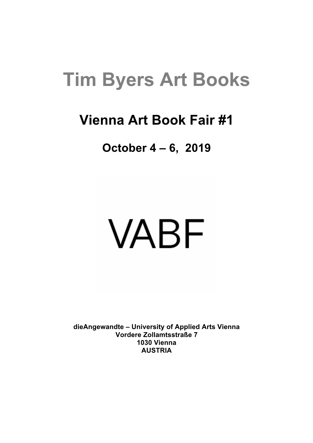 Tim Byers Art Books