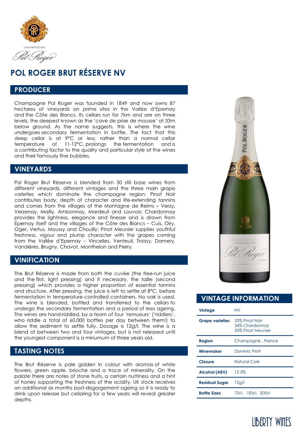 Pol Roger Brut Réserve Nv