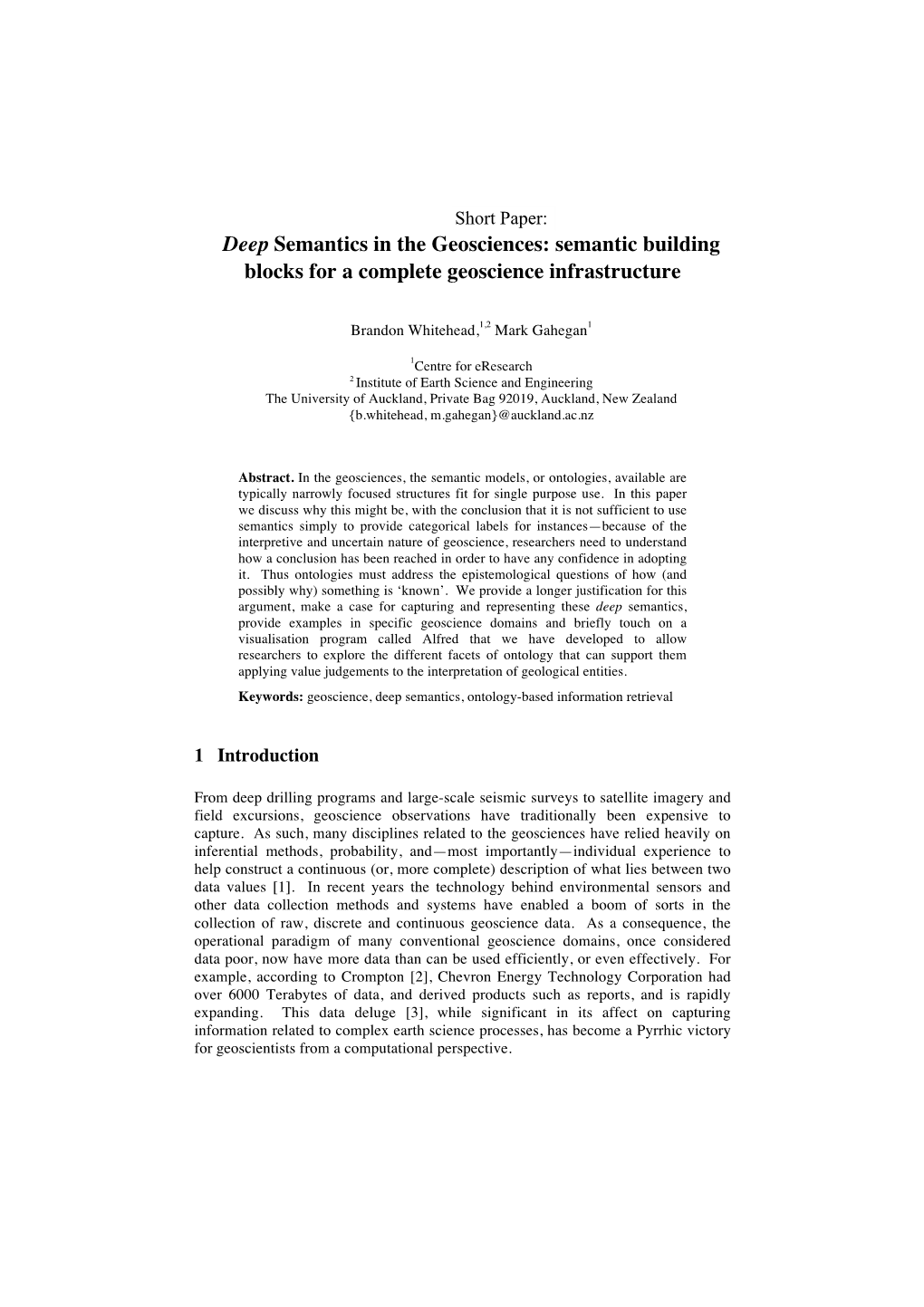 Deep Semantics in the Geosciences: Semantic Building Blocks for a Complete Geoscience Infrastructure