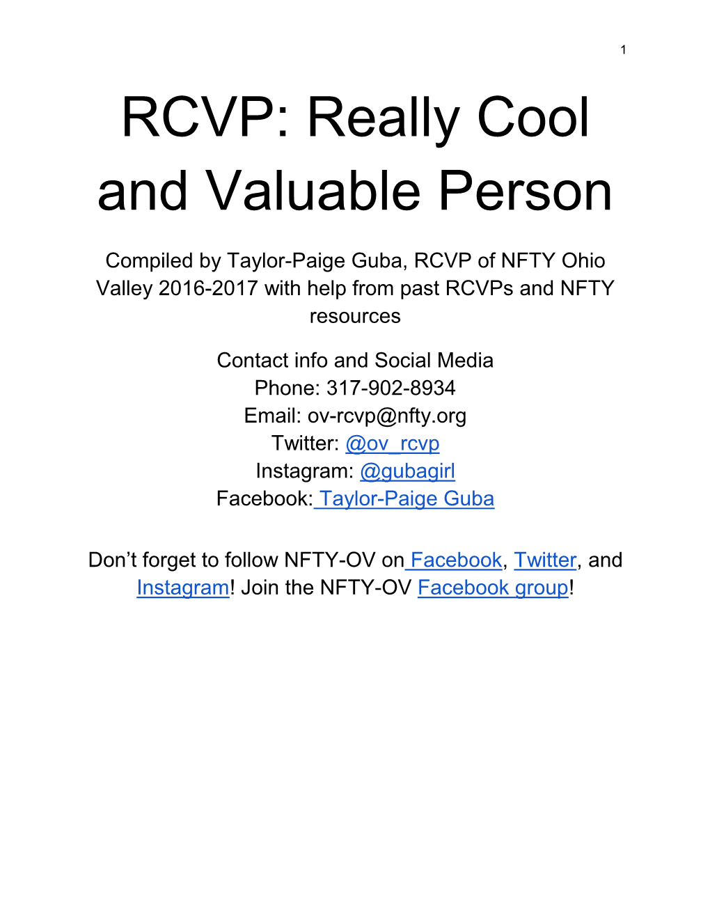 RCVP: Really Cool