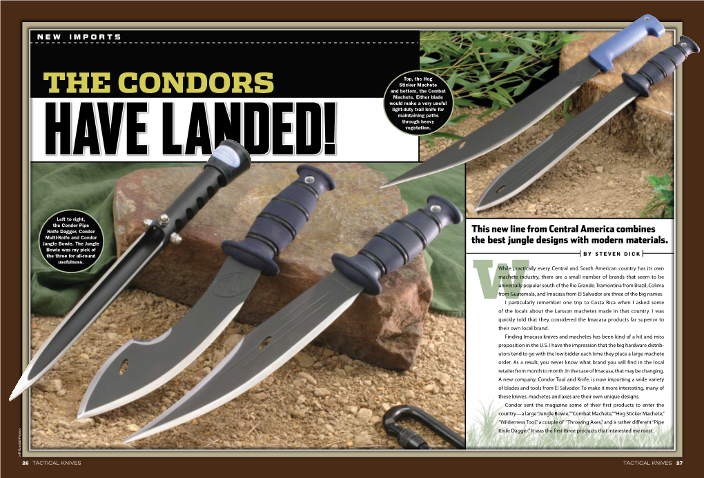 The Condors and Bottom, the Combat Machete