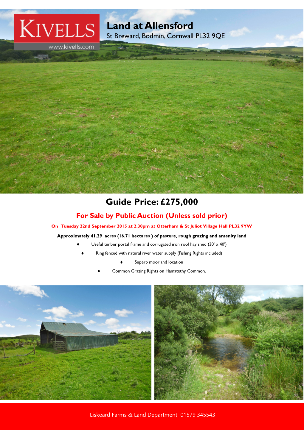 Land at Allensford St Breward, Bodmin, Cornwall PL32 9QE