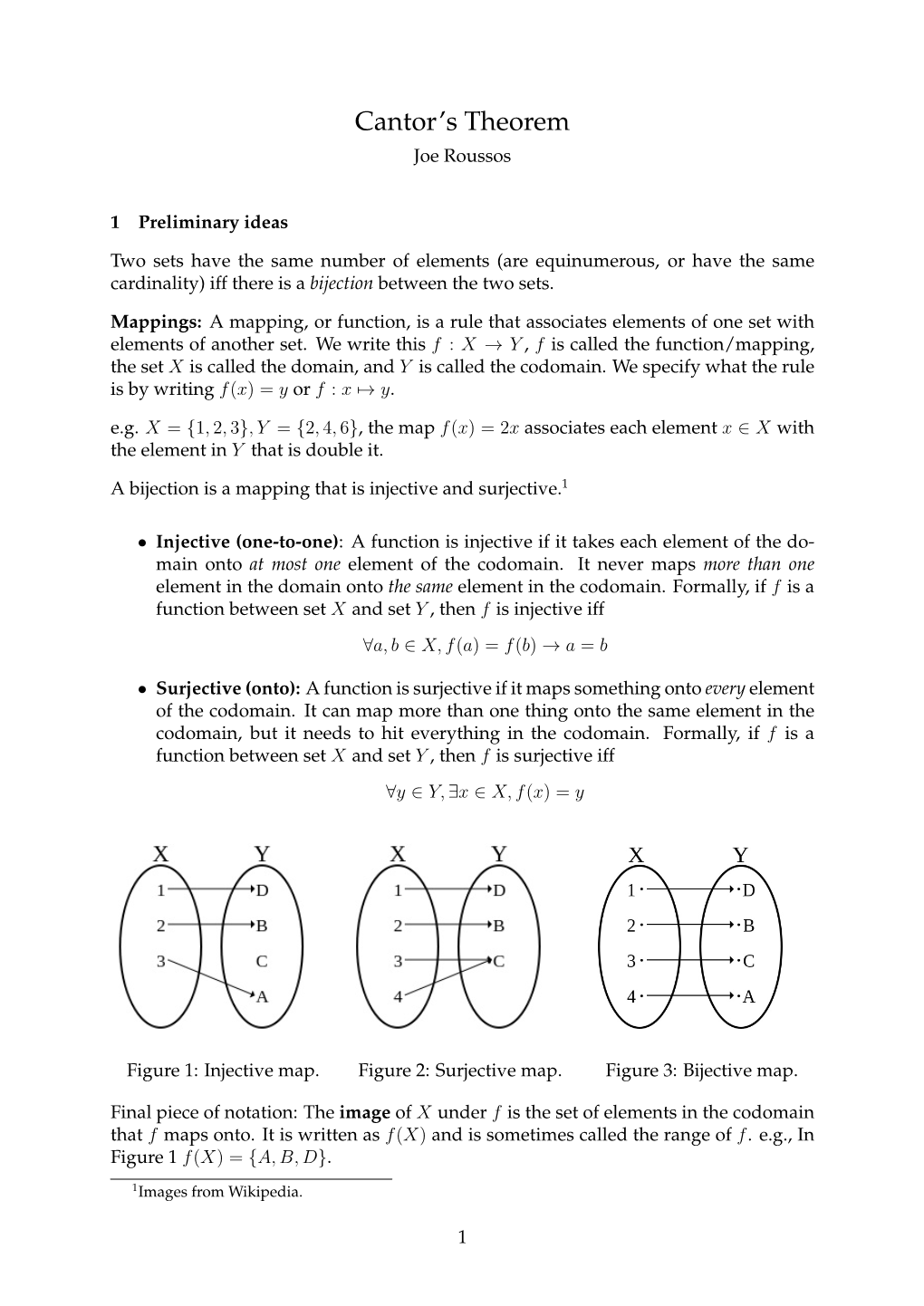 A Proof of Cantor's Theorem