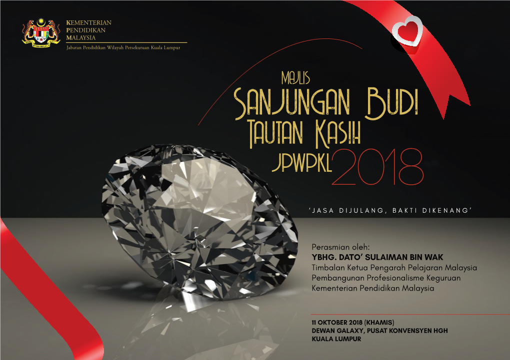 Sanjungan Budi Tautan Kasih Jpwpkl2018