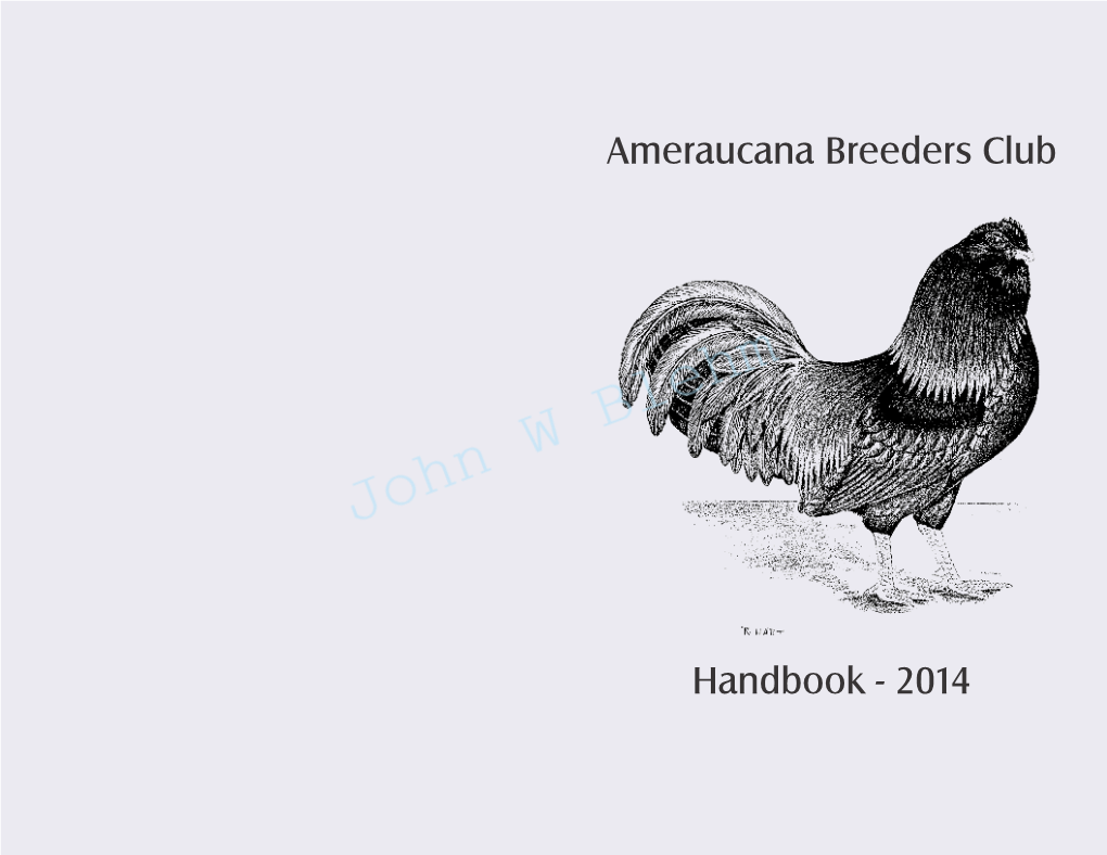 Ameraucana Handbook 2014