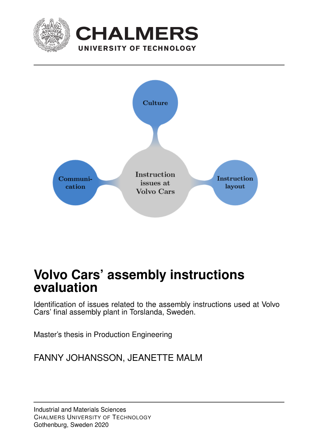 Volvo Cars' Assembly Instructions Evaluation