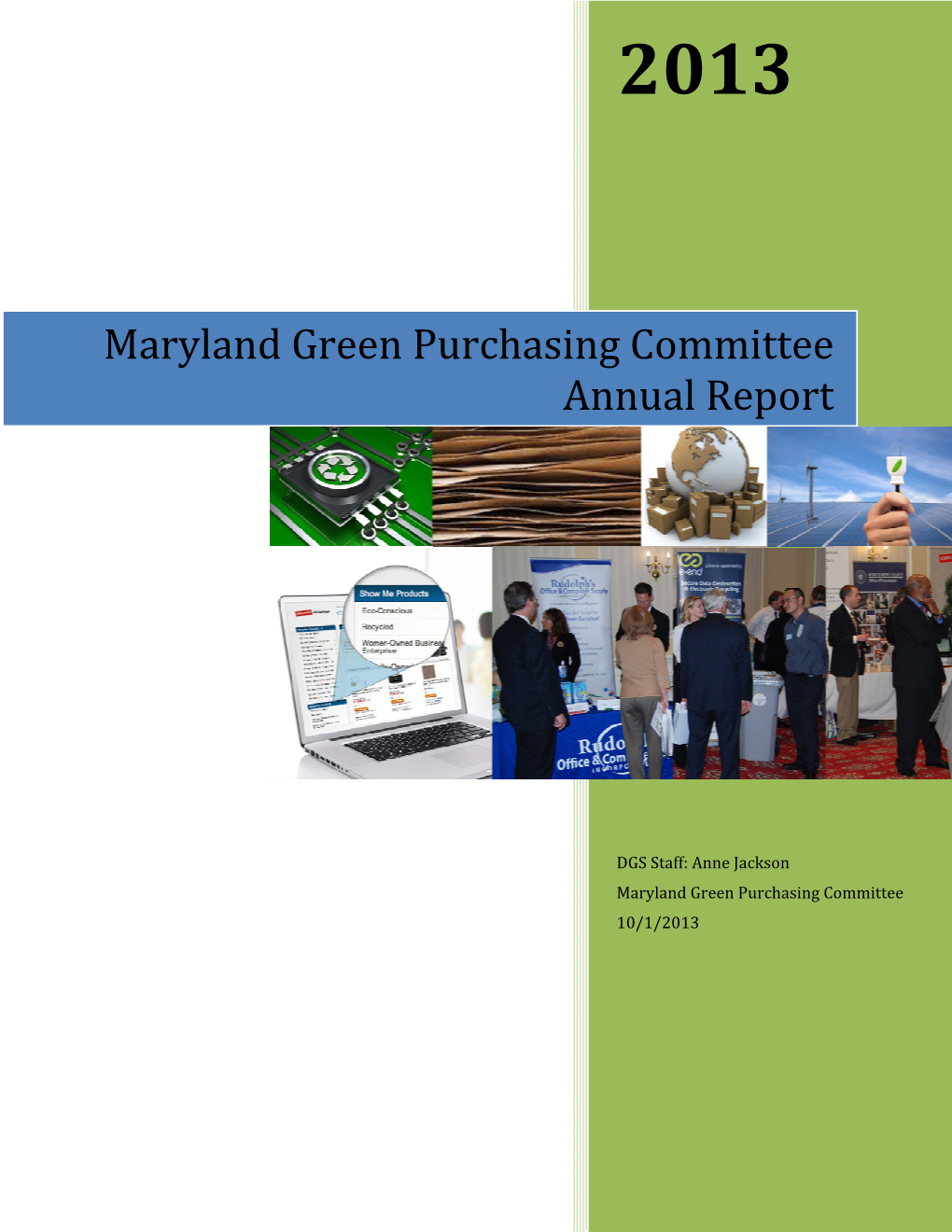 Maryland Green Purchasing Committee Annual Report