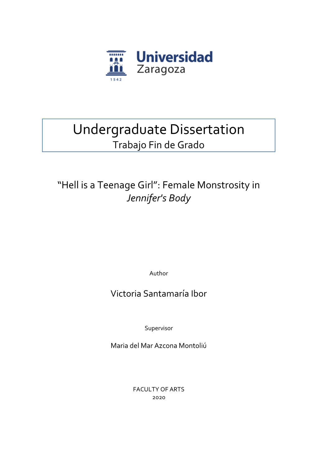 Undergraduate Dissertation Trabajo Fin De Grado