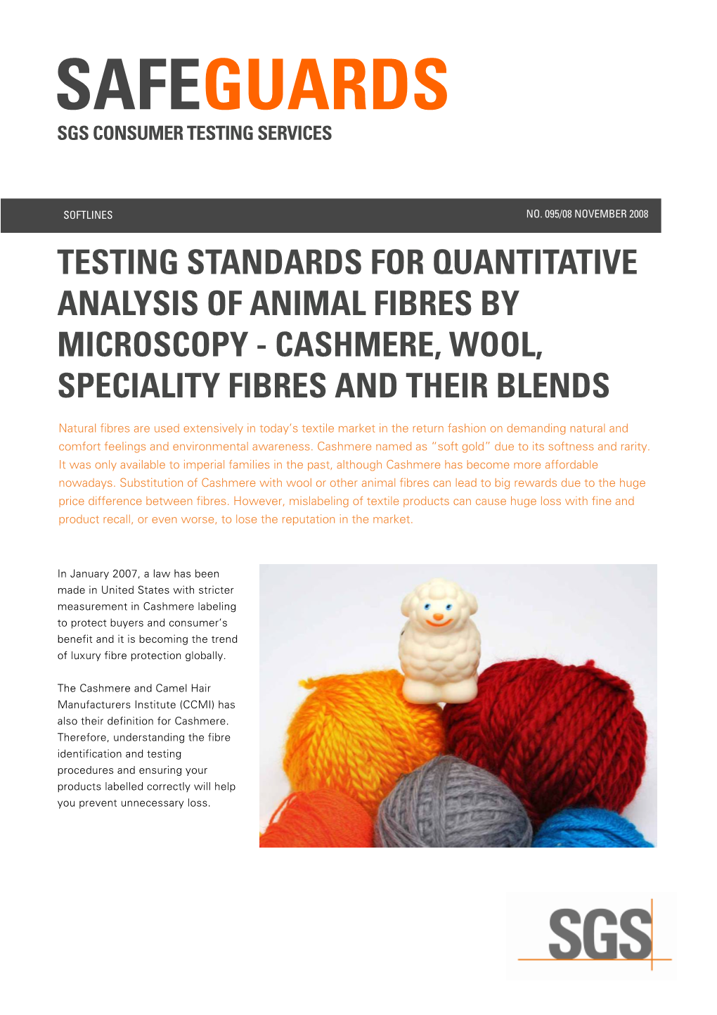 Safeguards 09508 Quantitative Analysis of Animal Fibres.Pub