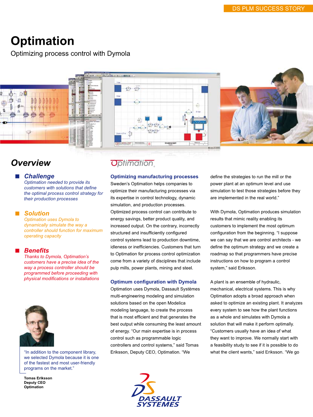 Optimation Optimizing Process Control with Dymola