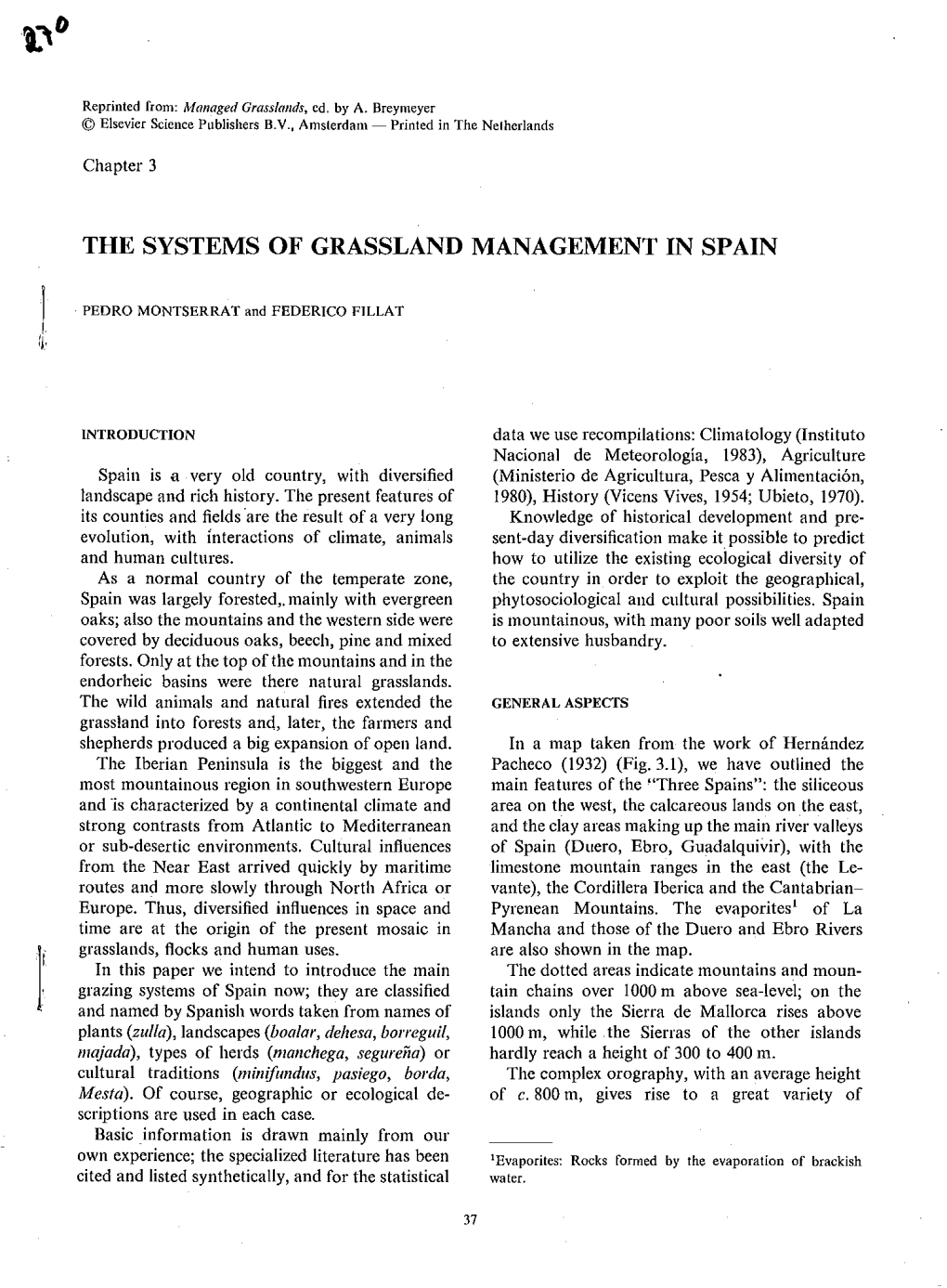 The Systems of Grassland Management in Spain